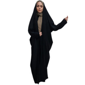 Islamitische Arabische Zwarte Chador Abaya Hejab met Mouwen voor Vrouwen en Bidden – TChador