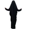 Lange zwarte chador met mouwen – Zedige moslim kleding voor dames