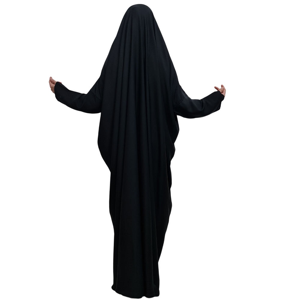 Lange zwarte chador met mouwen – Zedige moslim kleding voor dames