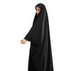 Klassieke zwarte overhead-hijab – Traditionele chador-mantel uit Iran