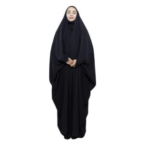 Islamitische Arabische Zwarte Chador Abaya Hejab voor Vrouwen en Bidden – Crepe Stof