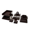 Houten Bureau Set van Tien Stuks – Bruin