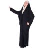 Zwarte chador met mouwen in Emiraten-stijl – Lange volledige abayajurk