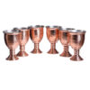 Set van 6 Handgemaakte Koperen Wijnglazen - Model Jaam