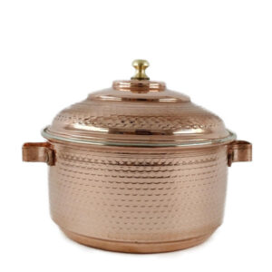 Iraanse Koperen Kookpan – Klassiek met de hand gehamerd design, maat 2