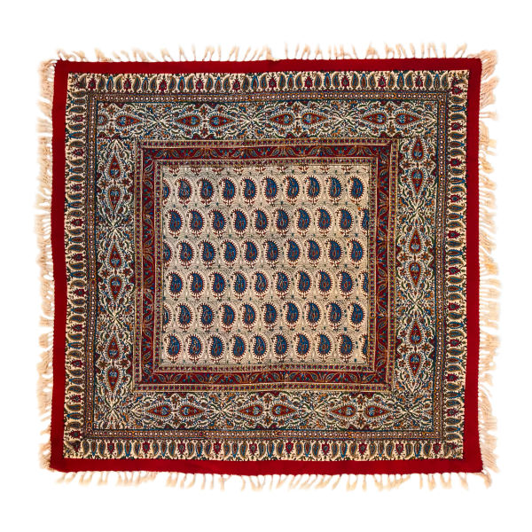 Perzisch Tafelkleed Kalamkari – Handgemaakte Blokdruk Isfahan – Atriyan III Paisley