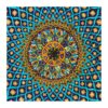 Perzisch Tafelkleed Kalamkari - Handgemaakte Blokdruk Isfahan - Gonbadi Blauw