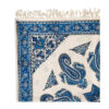 Iraans Tafelkleed: Traditionele Kalamkari Blokdruk uit Isfahan, Blauwe Hemel