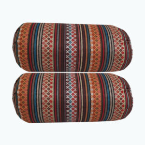 Tubulair Rolkussen Jajim – Gestreept Rood (Set van 2)
