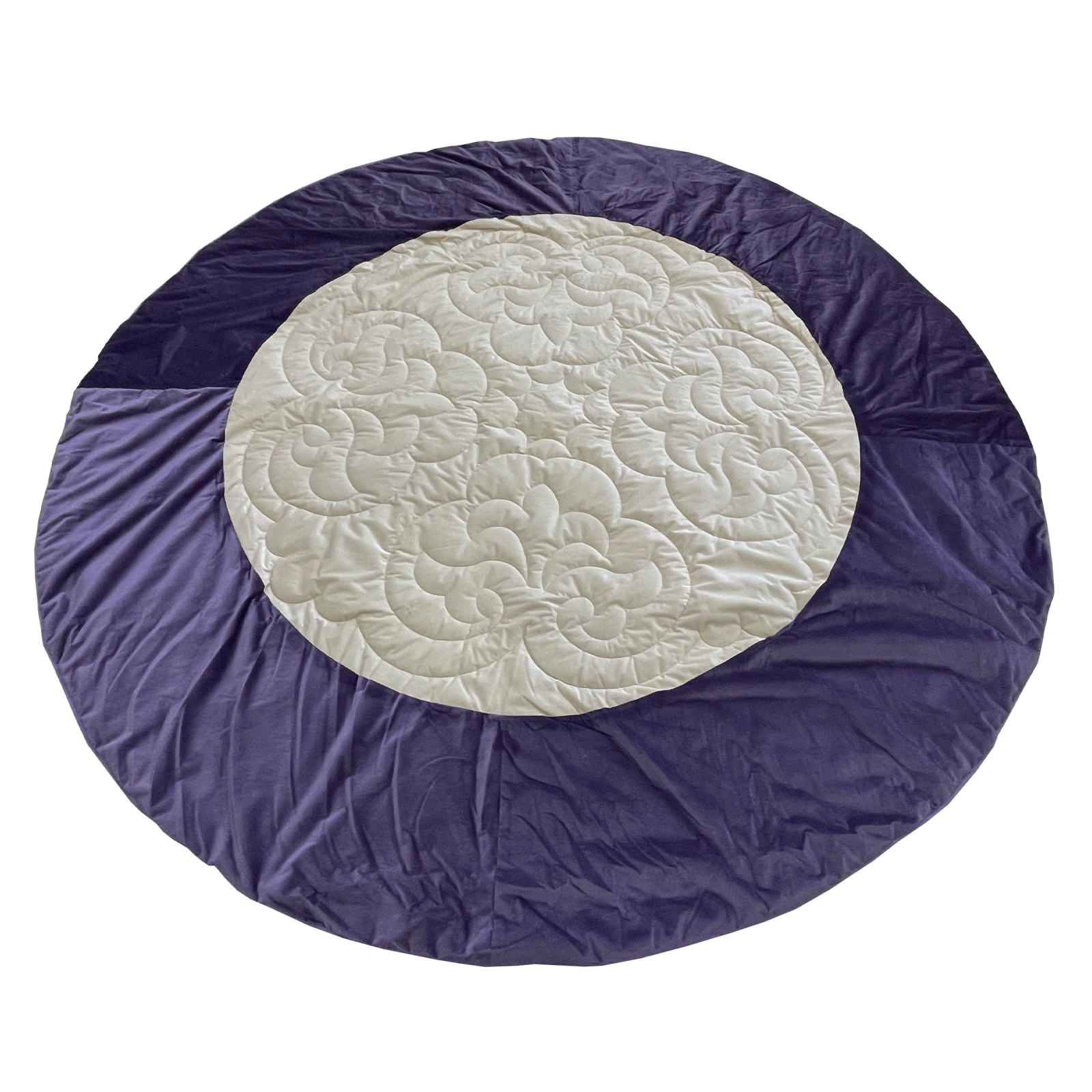 Ronde Fluwelen Korsi Quilt – Model Lumana Crème