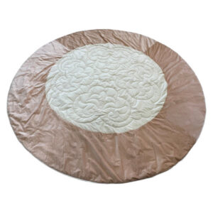 Ronde Fluwelen Korsi Quilt – Model Lumana Crème