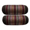 Fluwelen Rolkussens Brown – Traditionele Rugsteun (Set van 2)