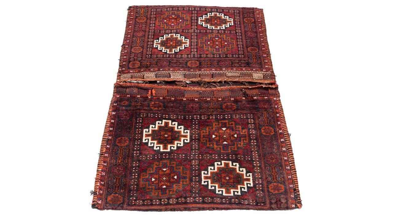 Vintage Perzische Zadel Tas – Handgeweven, Tweedehands Tōbrag 102270