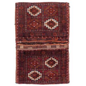Vintage Perzische Zadel Tas – Handgeweven, Tweedehands Tōbrag 102270