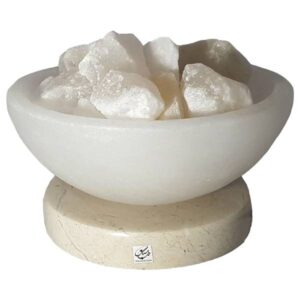 Perzische Kom Zoutlamp – Sahra Model met Natuurlijke Zoutchunks