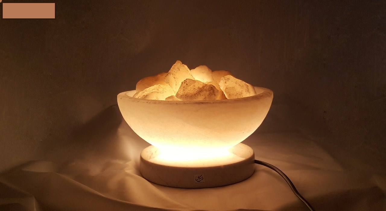 Perzische Kom Zoutlamp – Sahra Model met Natuurlijke Zoutchunks