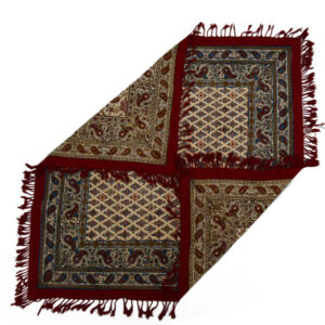 Perzisch Tafelkleed Kalamkari – Handgemaakte Blokdruk Isfahan – Golha Geometrisch