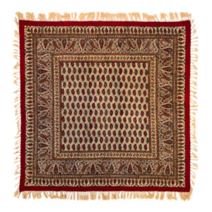 Perzisch Tafelkleed Kalamkari – Handgemaakte Blokdruk Isfahan – Khademi Paisley Rood