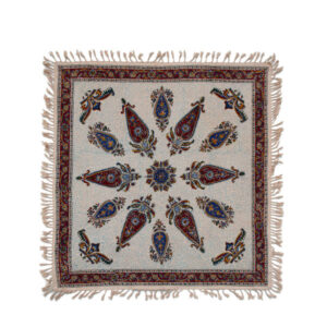 Perzisch Tafelkleed Kalamkari – Handgemaakte Blokdruk Isfahan – Shining Sun Bloemen