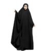 Elegante zwarte islamitische chador – Lang alledaags overhead-gewaad