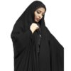 Elegante zwarte islamitische chador – Lang alledaags overhead-gewaad