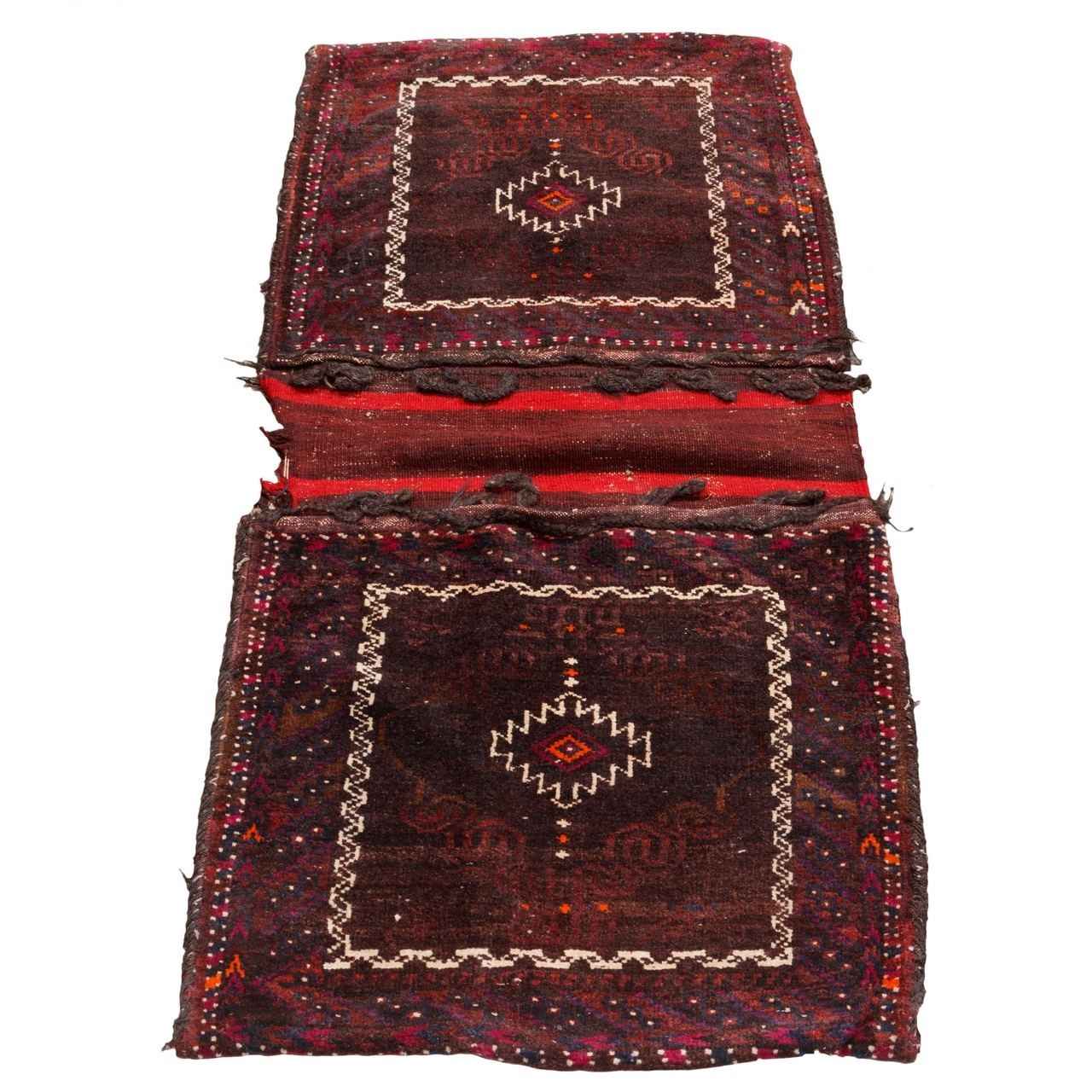 Vintage Perzische Zadel Tas – Handgeweven, Tweedehands Tōbrag 187409