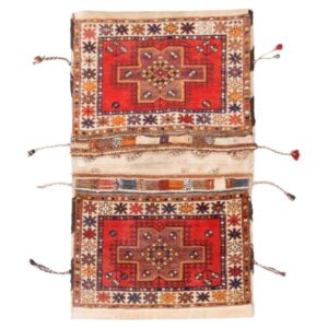 Vintage Perzische Zadel Tas – Handgeweven, Tweedehands Tōbrag 187411
