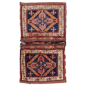 Vintage Perzische Zadel Tas – Handgeweven, Tweedehands Tōbrag 187412