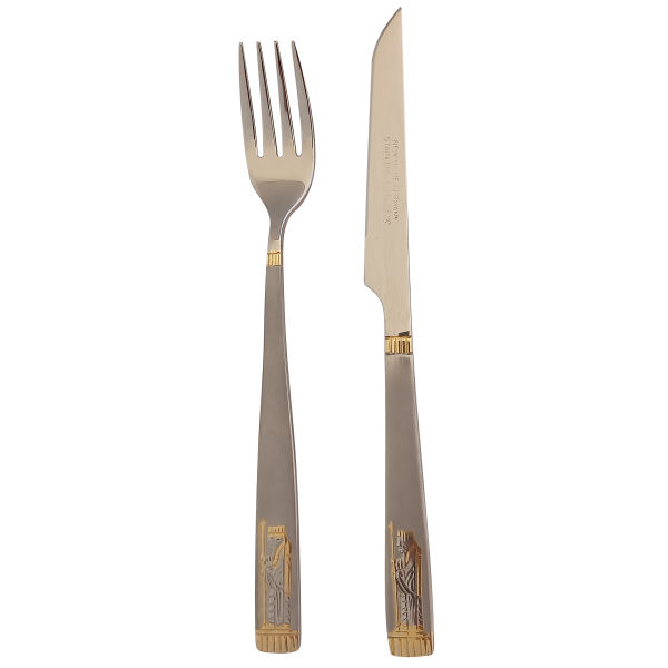 RVS Mes & Vork Set – 12-delig – Model Achaemenes