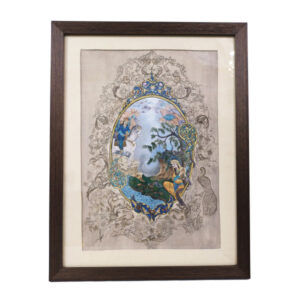 Originele Perzische Miniatuurkunst – Aquarel: De Wereld van Liefde door Niloofar Hosseinpour
