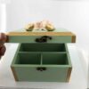 Houten Geschenkdoos met Artistiek Patroon – Bloemen & Vogels