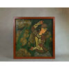 Originele Perzische Qajar Kunstschildering – Aquarel en Gouache op Hout – Meisje