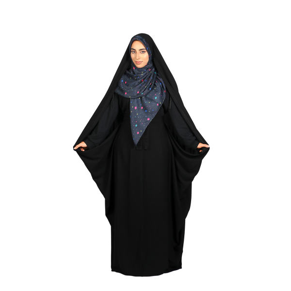 Hosna zwarte abaya-chador – Traditionele lange overhead-hijab
