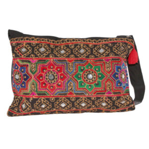 Etnische Baluchi Crossbodytas – Regenboog Design