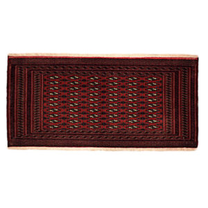 Handgeknoopt Perzisch Khorasan Inour Tapijt (Bukhara Design) – Rode Wol