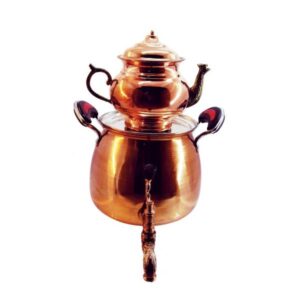 Perzische Koperen Fornuis Samovar Theemaker met Theepot 3-Liter