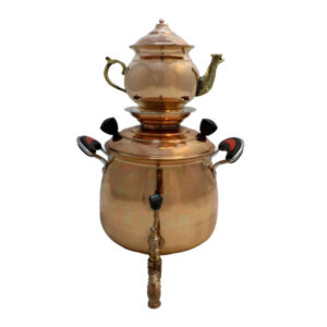 Perzische Koperen Fornuis Samovar Theemaker met Theepot 3,5-Liter