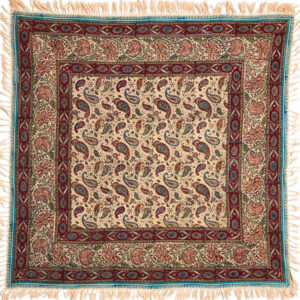 Iraanse Tafelkleed: Isfahan Traditionele Kalamkari Blokdruk Majnooni