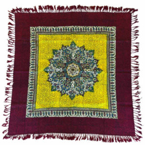 Iraans Tafelkleed: Traditionele Kalamkari Blokdruk uit Isfahan, Zon