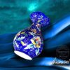 Decokoperen vaas handbeschilderd met Perzisch Minakari-email, Blue-Sky-model voor een frisse bloemenpresentatie van enkele stelen