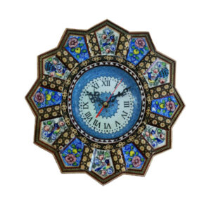 Handgemaakte Perzische Houten Wandklok – Khatam Marquetry, Darya