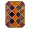 Vintage Perzisch Handgeknoopt Patchwork Tapijt Oranje