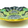Decoratief Aardewerk Bord Handgeschilderd Zwart & Groen