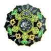 Decoratief Aardewerk Bord Handgeschilderd Zwart & Groen