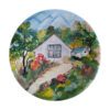 Decoratief Aardewerk Bord Handgeschilderd Cottage
