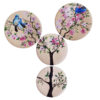 Handgeschilderd Decoratief Aardewerk Bord – Boom & Vogels (Set van 4)
