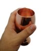 Set van 6 Koperen Wijnglazen - Model Glossy - Handgehamerd