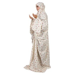 Islamitische Namaz Chador met Mouwen voor Vrouwen, Ideaal voor Bidden – Wit
