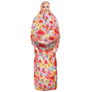 Islamitische Namaz Chador voor Vrouwen – Ideaal voor Bidden, Watercolor Flowers