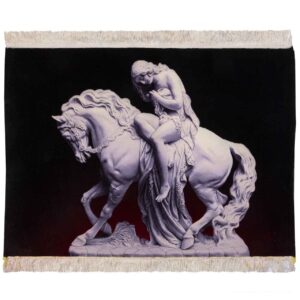 Handgeknoopt Perzisch Picturaal Tapijt uit Tabriz – Lady Godiva in reliëf